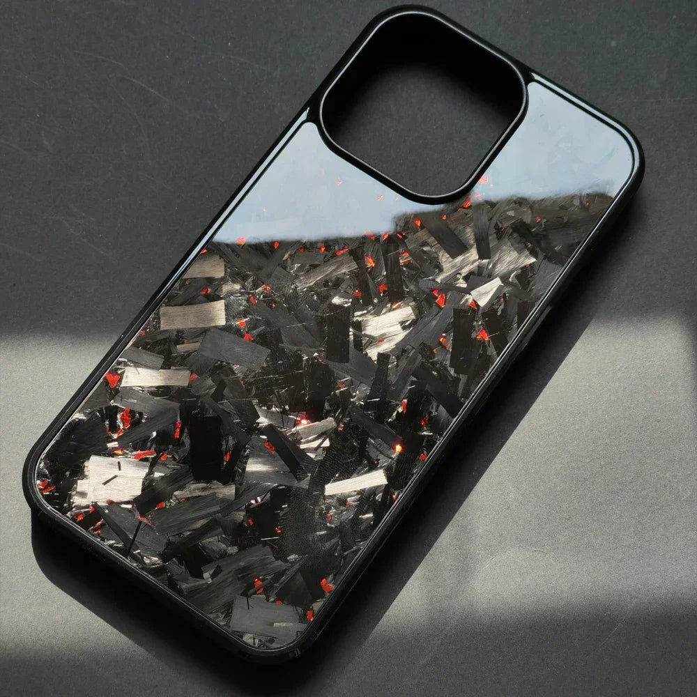 100% Real Forged Carbon Fiber Magsafe Phone Case for Iphone 16 14 13 12 11 plus Pro /Pro Max Glossy Shockproof Protective Cover