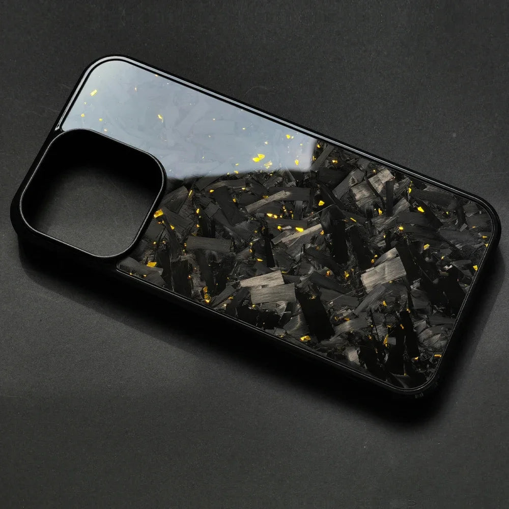100% Real Forged Carbon Fiber Magsafe Phone Case for Iphone 16 14 13 12 11 plus Pro /Pro Max Glossy Shockproof Protective Cover